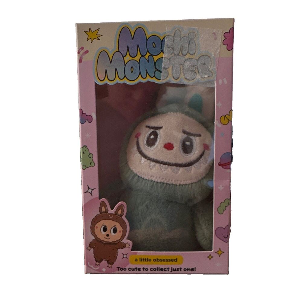 A Little Obsessed Mochi Monsters Plush Charm Animation Theme Green/White Boxed